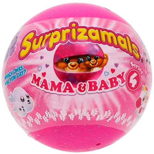 Набор мягких игрушек-сюрпризов в шаре Surprizamals S4 – Мама и малыш (6 видов в ассорт.) (SU03511-5016)