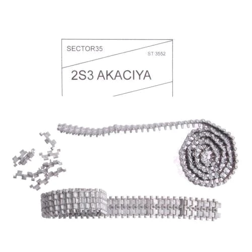 Металлические траки Sector35 для 2S3 "Akatsiya" (собранные в ленту) SEC3552-SL