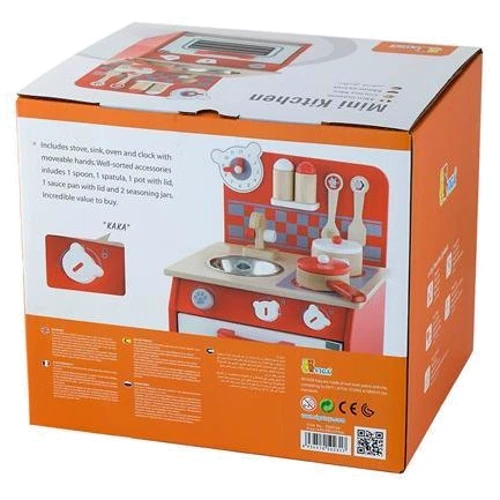 Дитяча кухня Viga Toys з дерева з посудом (50231): Вік від 3-х років