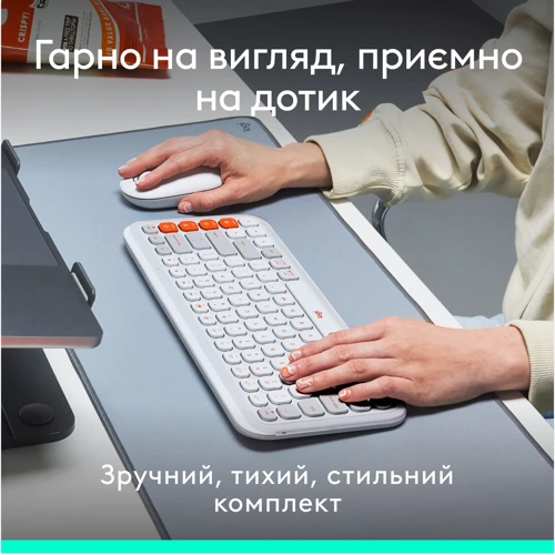 Комплект беспроводной Logitech POP Icon Combo Off-White (920-013141): Назначение Для ноутбука