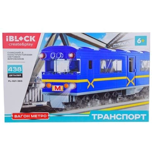 Конструктор Iblock Транспорт Вагон-метро (PL-921-383) фото 1