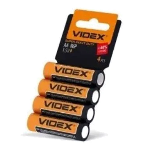 Батарейка сольова Videx Super Heavy Duty R6P AA (4 шт): undefined undefined