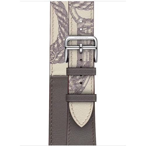 Аксессуар для Watch Apple Hermès Double Tour Band Étain/Béton (MX2V2) for Apple Watch 38/40mm