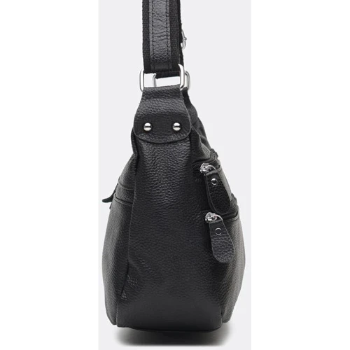 Женская сумка через плечо Borsa Leather черная (K1028a-black): Страна производитель Тайвань