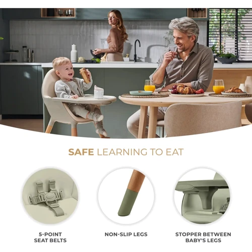 Стульчик для кормления 2 в 1 Kinderkraft Fini 2 Green (KHFINI02GRE0000): Тип классический стульчик
