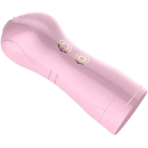 Мастурбатор с вибростимуляцией FOXSHOW Vibrating and Flashing Masturbation Cup Pink USB 7+7 Function, BS6300022