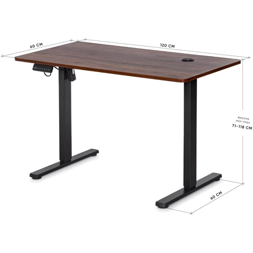 Стіл Mealux PowerDesk Energy Walnut з електрорегулюванням висоти (EVO-201 Energy Walnut/B)