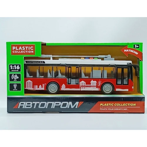 Троллейбус АВТОПРОМ 2 цвета, со светом и музыкой (WY911AB): Производитель АВТОПРОМ