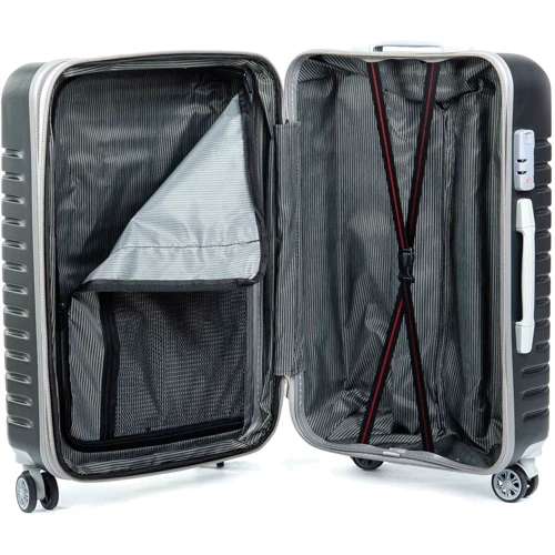 Комплект чемоданов 2 в 1 ABS-пластик серый (32503 grey): Тип Чемоданы