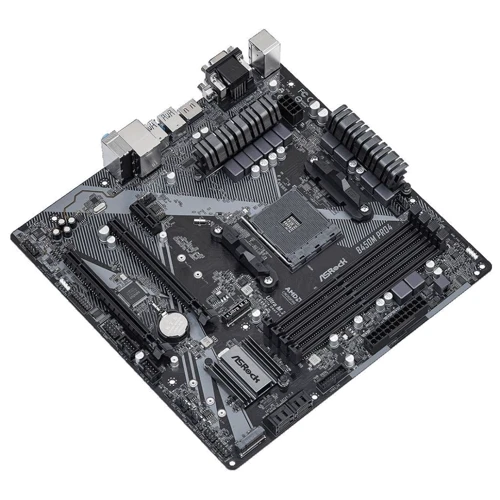 ASRock B450M PRO4 R2.0: Разъемы на плате SATA 3.0, M.2