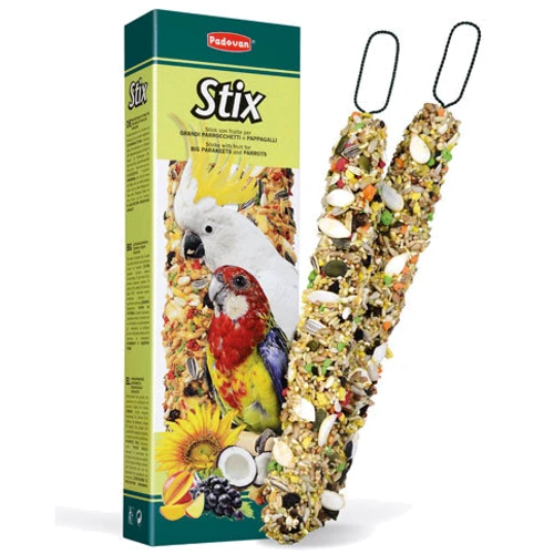 Дополнительный корм Padovan Stix Parrocchetti/Pappagalli для средних и крупных попугаев 150 г (PP00208)