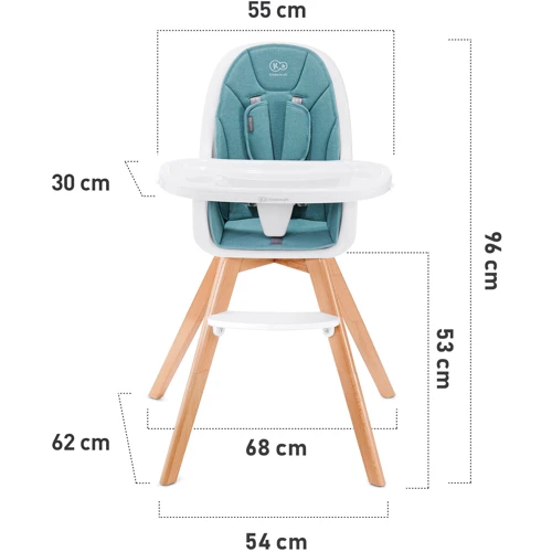 Стульчик для кормления Kinderkraft Tixi Gray (KKKTIXIGRY0000): Тип трансформер