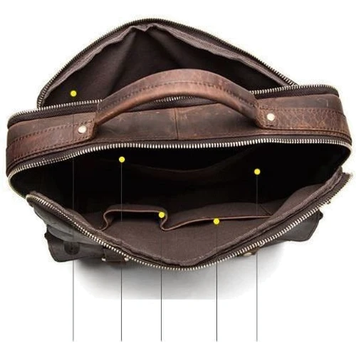 Мужская сумка мессенджер Buffalo Bags коричневая (SHIM8001-brown): Фактура Гладкая, Матовая