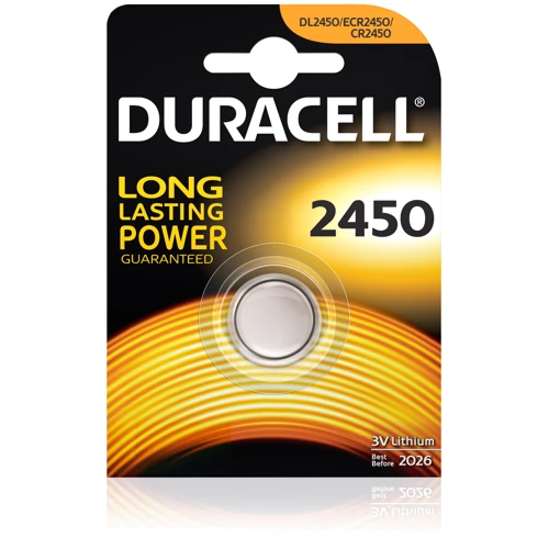 Батарейка Duracell Спеціальна літієва монетного типу 2450, 1 шт.
