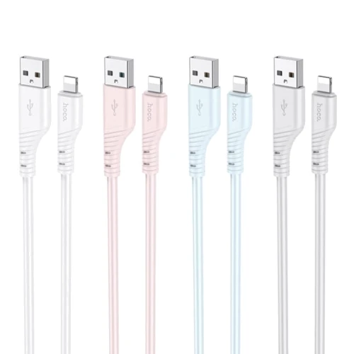Кабель Hoco USB Cable to Lightning X97 Crystal 2.4A 20W 1m Light Blue: Длина 1 м