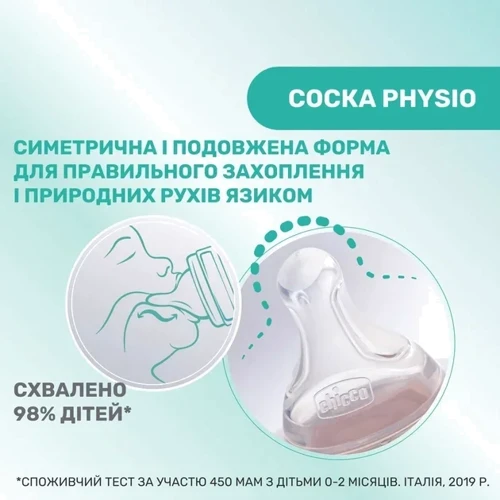 Бутылочка для кормления Chicco Perfect 5 Love с силиконовой соской 0м+ 150 мл розовая (20211.11.40) (8058664153855): Объем, мл 150