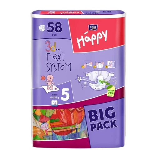Подгузники Bella Baby Happy Junior 12-25 кг 58 шт