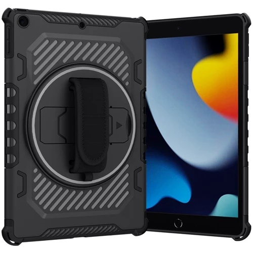 Аксессуар для iPad BeCover Mecha Armored Shockproof Case with Stand Black for iPad 10.2 (2019-2021) (709933)