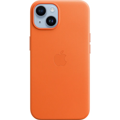 Чехол для iPhone Apple iPhone 14 Leather Case with MagSafe - Orange (MPP83ZE/A) фото 6