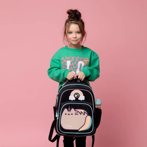 Рюкзак школьный полукаркасный YES S-91 Pusheen (559407): Спинка Ортопедическая (анатомическая)