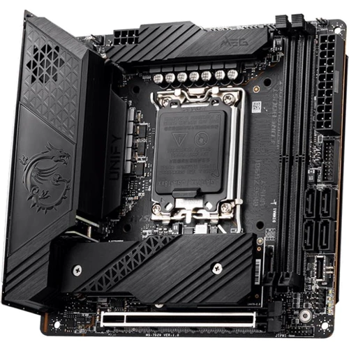 MSI MEG Z690I UNIFY: Разъемы на плате SATA 3.0, M.2