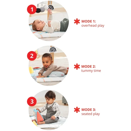 Розвиваючий килимок Skip Hop Montessori-Inspired Discoverosity 106.7x85x48.3 см (9O290810): Особливості подушка, игровые дуги