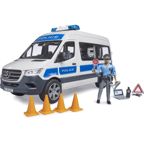 Набір іграшковий Bruder Поліцейський автомобіль MB Sprinter з поліцейським та аксесуарами (02683) фото 3