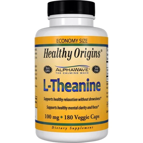 Healthy Origins L-Theanine 100 mg L-теанин 180 капсул