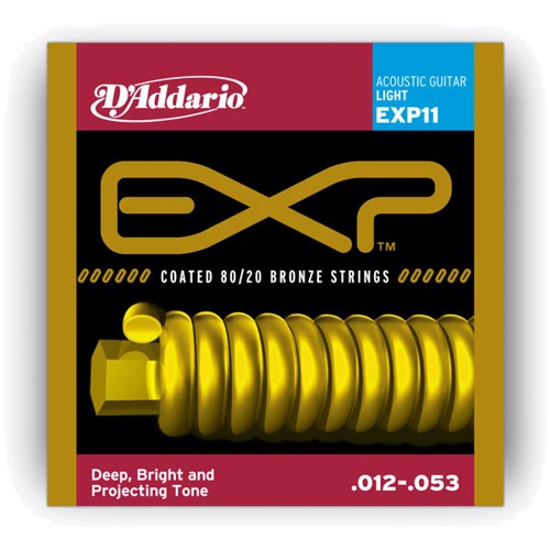 Струна для гитар Струны D`ADDARIO EXP11 EXP 80/20 BRONZE LIGHT 12-53: Тип Комплект струн