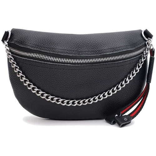 Женская сумка через плечо Borsa Leather черная (K120182bl-black)