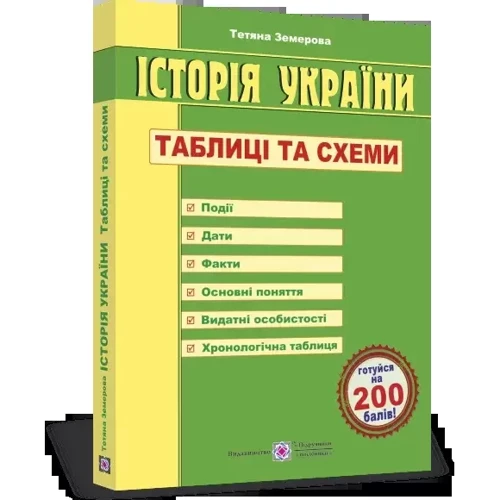 Тетяна Земерова: Історія України. Таблиці та схеми: Кількість сторінок 480