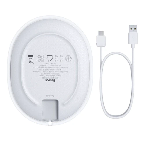 Зарядний пристрій Baseus Wireless Charger Jelly 15W White (WXGD-02): Кабель в комплекті USB-C