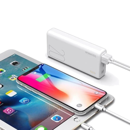 Внешний аккумулятор Romoss Power Bank 20000mAh Simple 20 White (PSL20-101-1134): Встроенный кабель нет