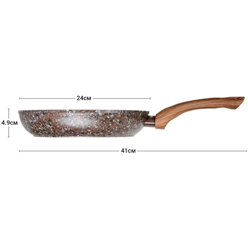 Сковорода Fissman Magic Brown 24x4.9 см (4331): Тип варильної поверхні електрична, Склокерамічна, індукційна, Галогеновая, газова