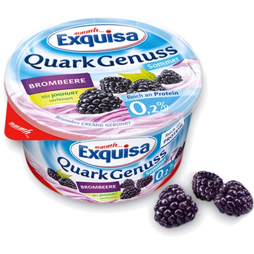 Сырный десерт Exquisa сезонные вкусы ( ежевика ) 500 г (WT3271): Вес нетто 500 г