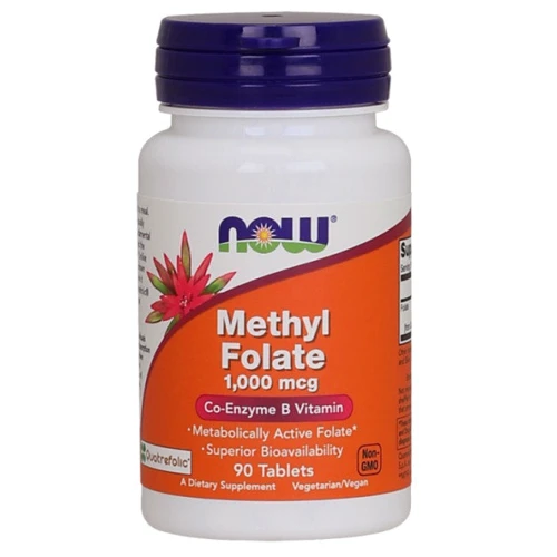NOW Foods METHYL FOLATE 1,000 mcg 90 TABS Метилфолат