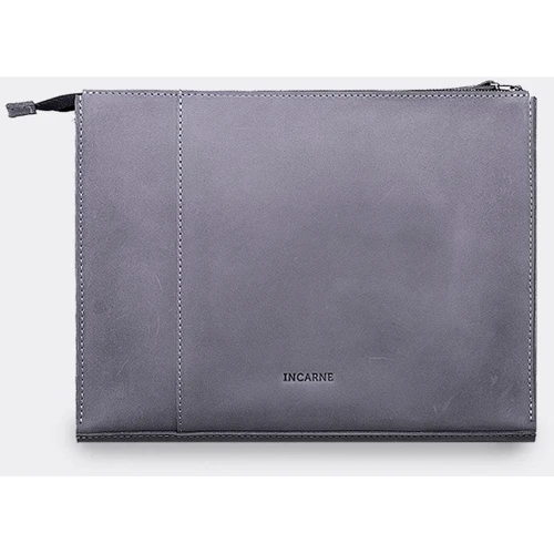 Сумка для ноутбука INCARNE Handmade New Zipper Gray for Laptop