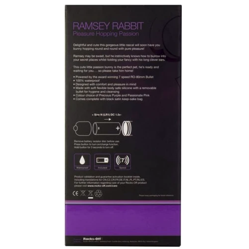 Вибратор Rocks Off Ramsey-Rabbit 7 Purple