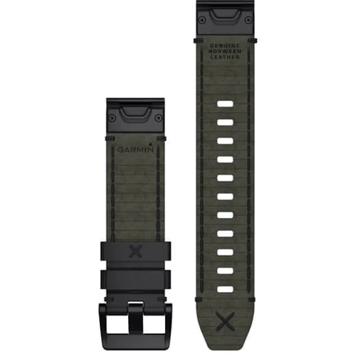 Ремешок Garmin QuickFit 22mm Watch Bands Genuine Horween Leather Strap – Black (010-12738-19): Цвет черный