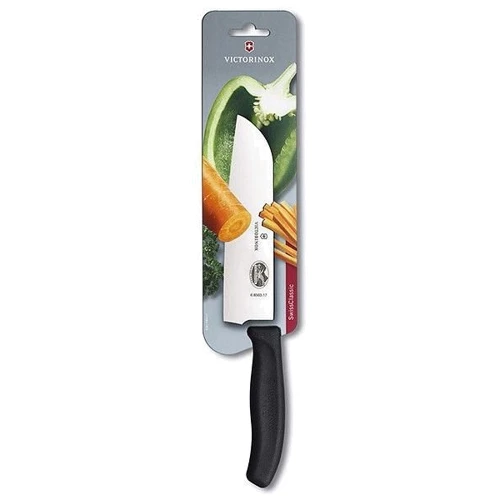Ніж сантоку Victorinox SwissClassic Santoku 17см чорний в блістері (6.8503.17B): Лезо Нержавеющая сталь