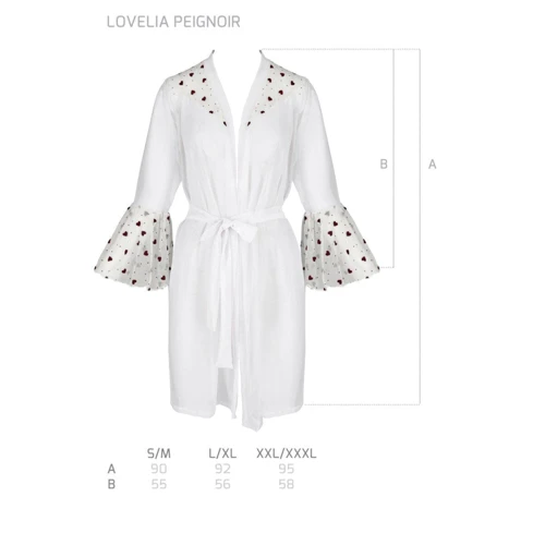 Пеньюар Passion LOVELIA PEIGNOIR white XXL/XXXL
