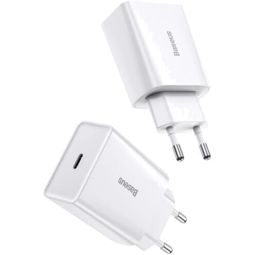 Зарядний пристрій Baseus USB-C Wall Charger 1С 20W White (CCFS-SN02): Сила струму 2.4А и более