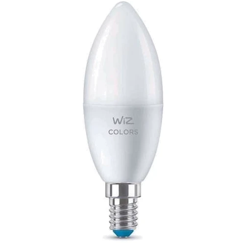 Умная лампочка WiZ, E14, 4.9W, 40W, 806Lm, C37, 2200-6500K, RGB, Wi-Fi: Температура свечения, К 2200