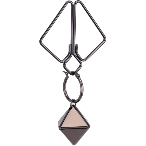 Зажимы для сосков с тяжелой подвеской LOCKINK Nipple Clamps with Heavy Pendant - Grey