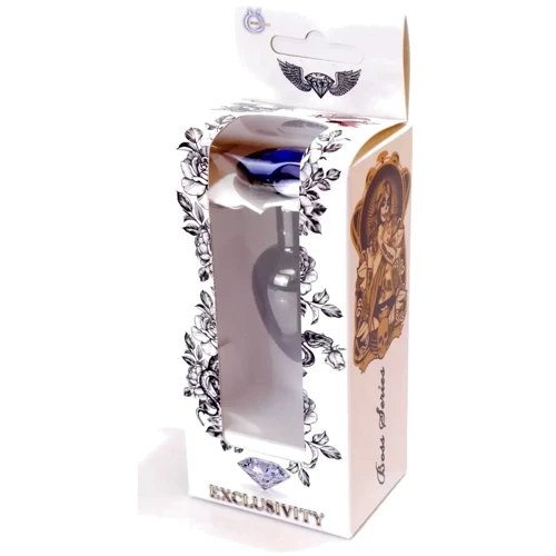 Анальная пробка BOSS of TOYS Boss Series - Jewellery Dark Silver PLUG Dark Blue S (BS6400032)