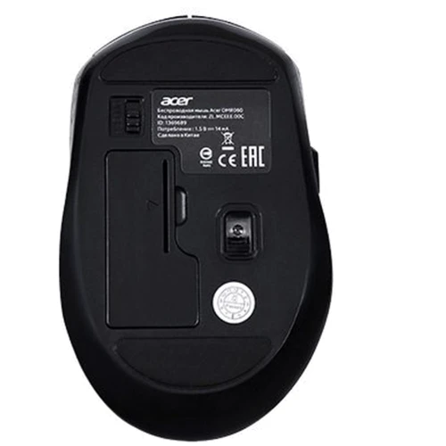 Мишка Acer OMR060 WL Black (ZL.MCEEE.02E): Ергономіка симметричная для левшей