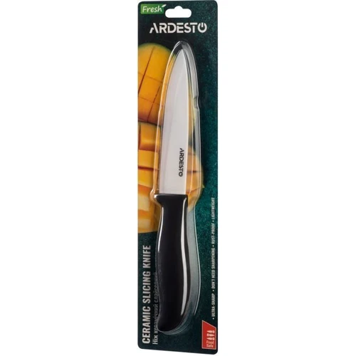 Ніж для тонкої нарізки Ardesto Fresh 24.5 см (AR2124CB): Лезо Циркониевая керамика