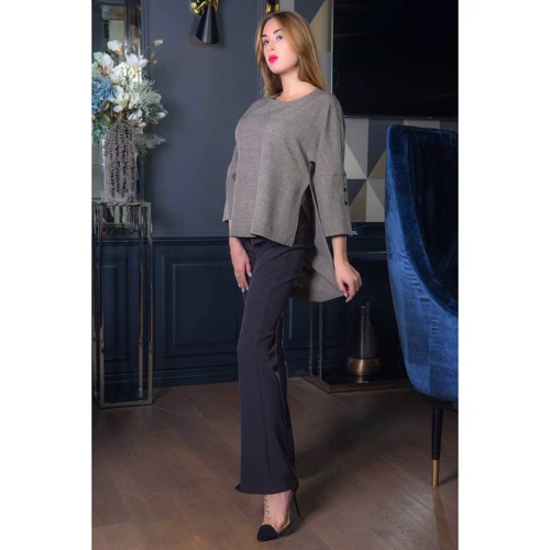 Блуза FLFashion Шайа БТШ 0331 48 хаки с рукавом 7/8: Сезон Демисезон