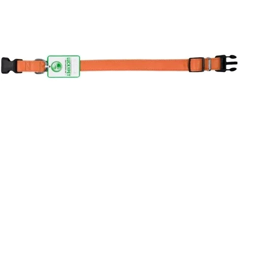 Ошейник кожаный Lucky Pet двойной с пластиковой фурнитурой 1x18-25 см оранжевый (4820224217857): Производитель Lucky Pet