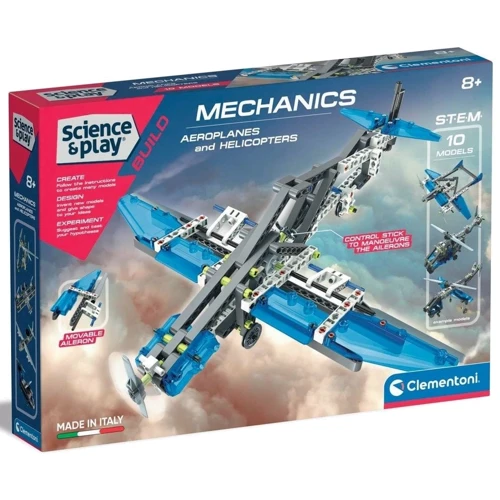 Конструктор 10 в 1 Clementoni Aeroplanes & Helicopters серия Science & Play 200 деталей (75028) фото 4